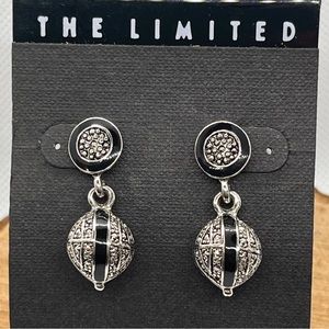 The Limited Silver Tone Earrings Circle & Ball Stud Dangle Surgical Steel Posts